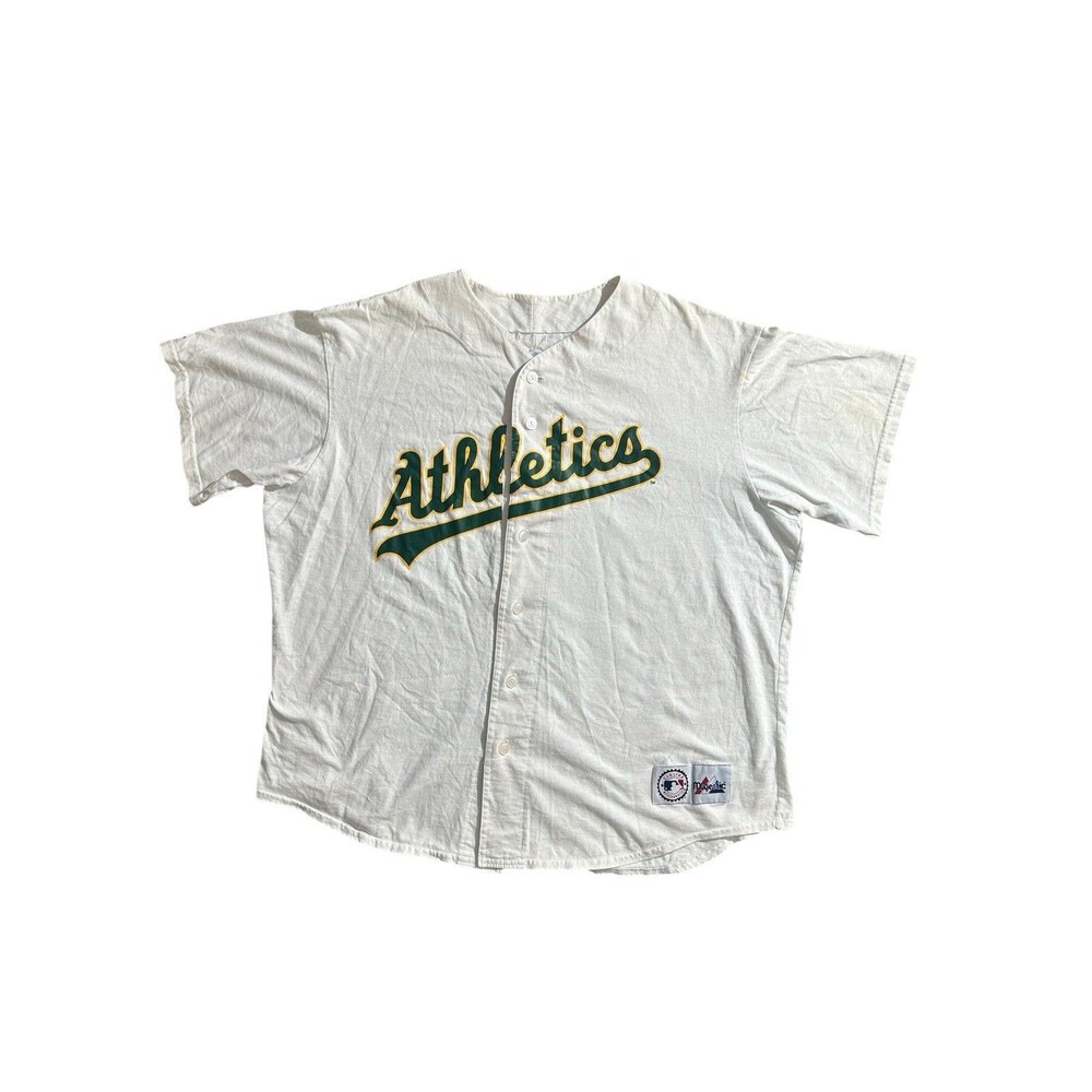 Vintage Oakland A's Athletics Jersey Adult X-Large White Majestic MLB Baseball
